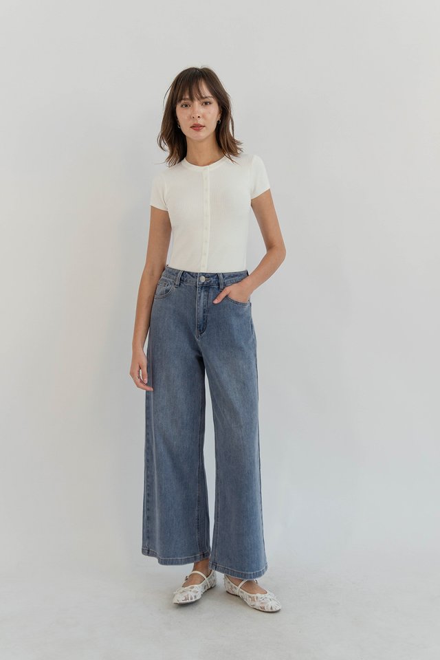 ABEL MIDRISE WIDE DENIM JEANS (REGULAR) MIDWASH