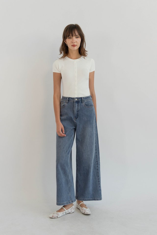 ABEL MIDRISE WIDE DENIM JEANS (REGULAR) MIDWASH