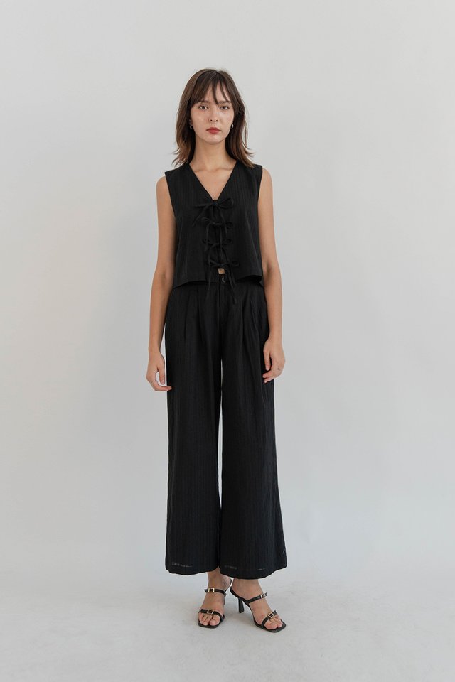 ARLENE RELAXED PANTS (PETITE) BLACK