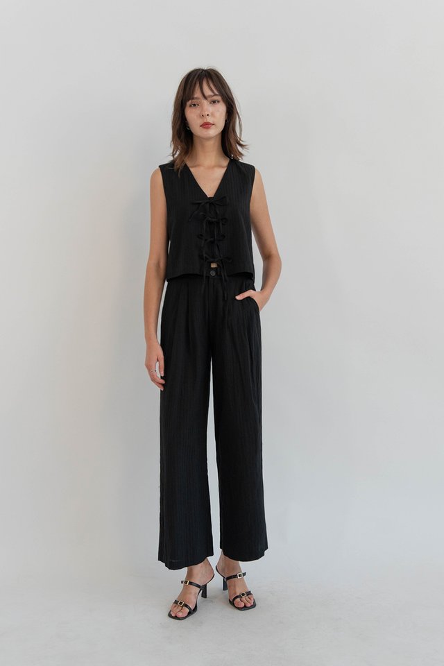 ARLENE RELAXED PANTS (REGULAR) BLACK