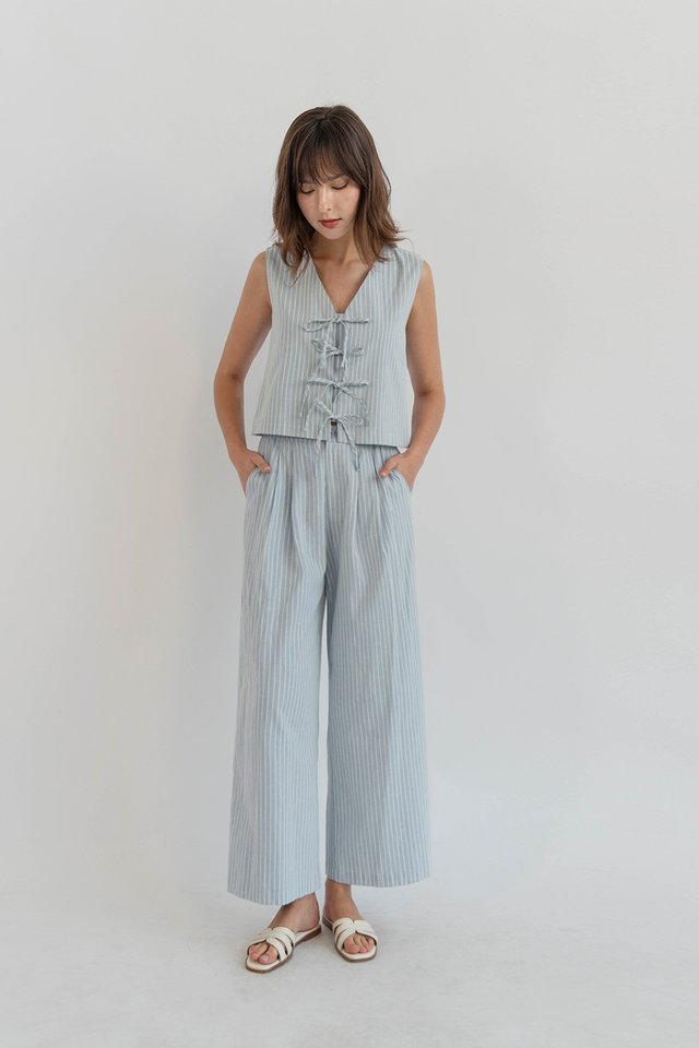 ARLENE RELAXED PANTS (REGULAR) STRIPED BLUE
