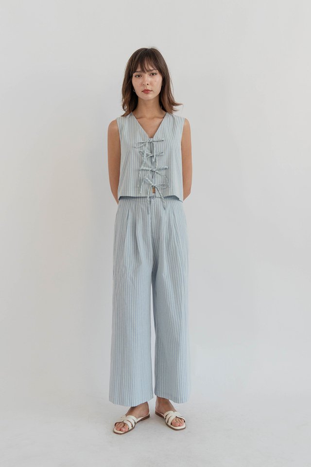 ARLENE RELAXED PANTS (REGULAR) STRIPED BLUE