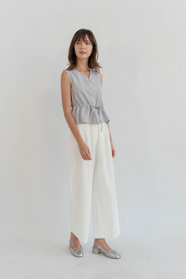 ARLENE RELAXED PANTS (REGULAR) WHITE