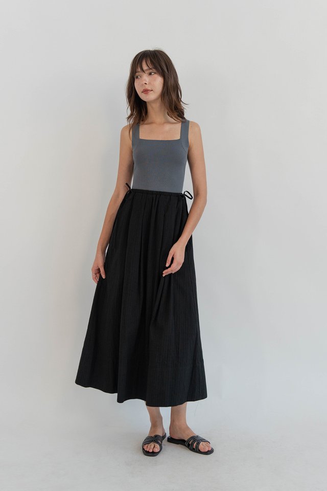 AURELIA SIDE TIE SKIRT BLACK
