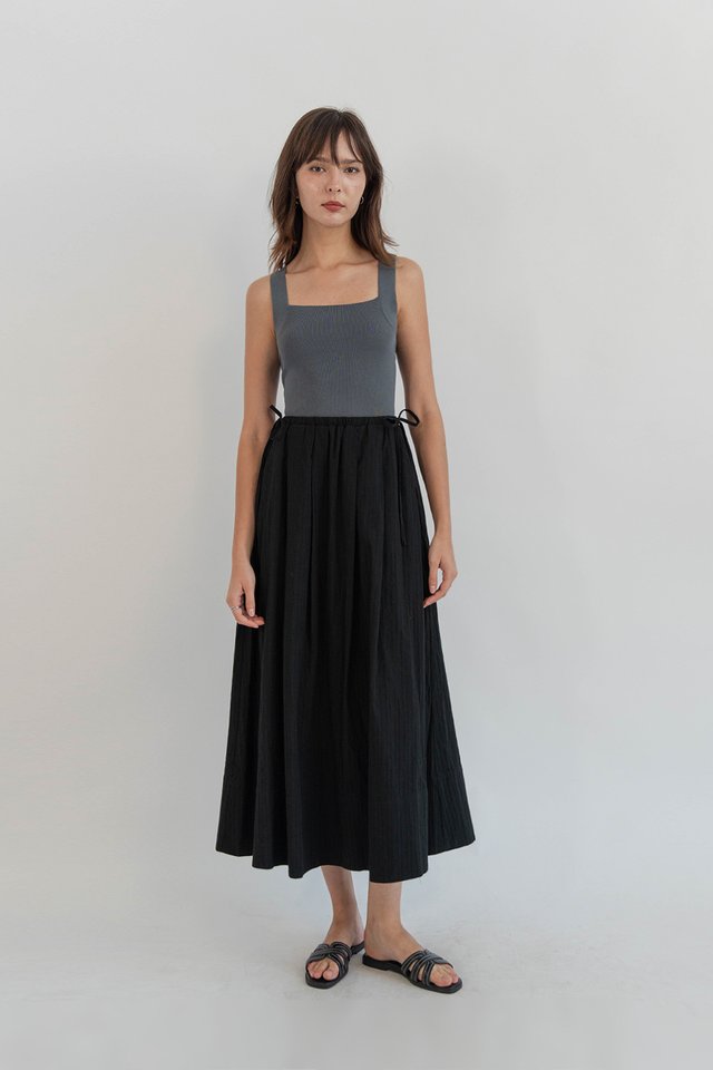 AURELIA SIDE TIE SKIRT BLACK