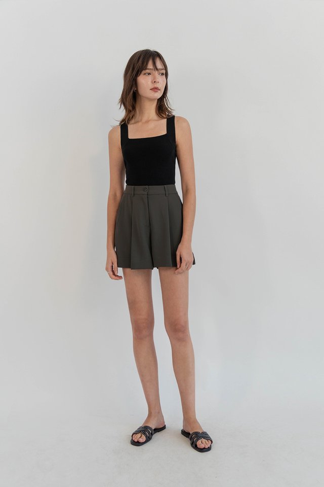 BESS HALTER KNIT TOP BLACK