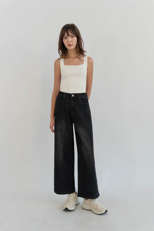 BESS HALTER KNIT TOP WHITE
