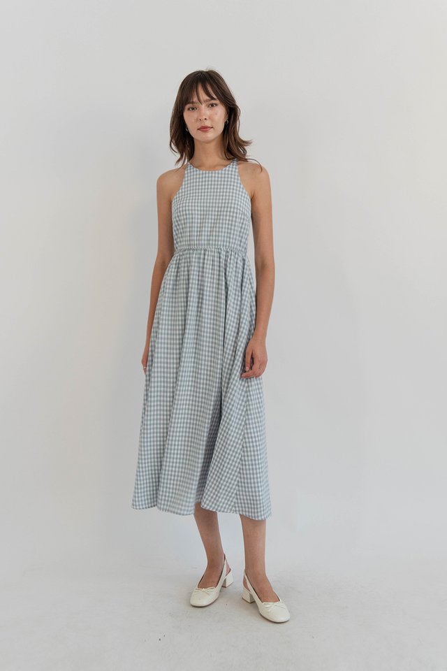 CARLA GINGHAM DRESS LAKE
