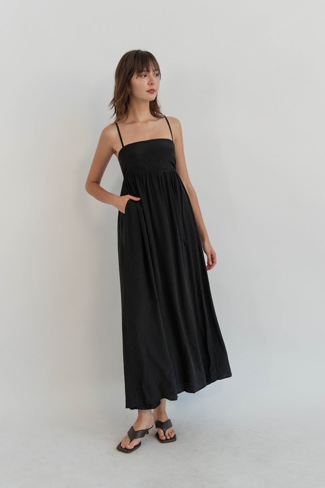 CELESTE BABYDOLL DRESS BLACK