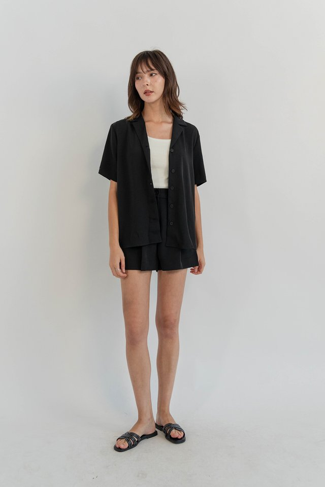 CLAUDE TAILORED SHORTS BLACK