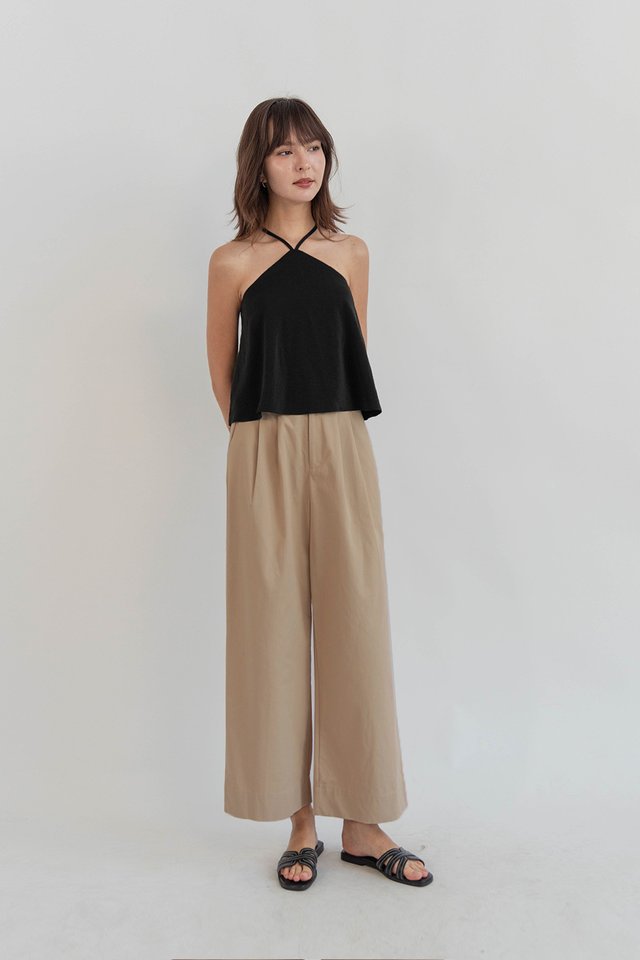 FAY CROSS BACK TOP BLACK