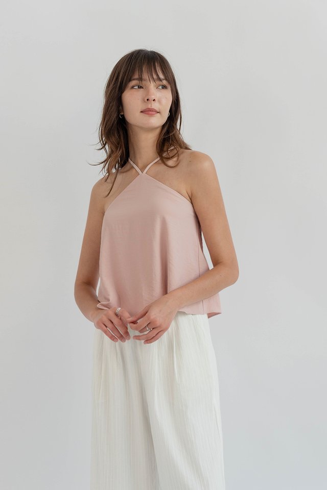 FAY CROSS BACK TOP POWDER PINK