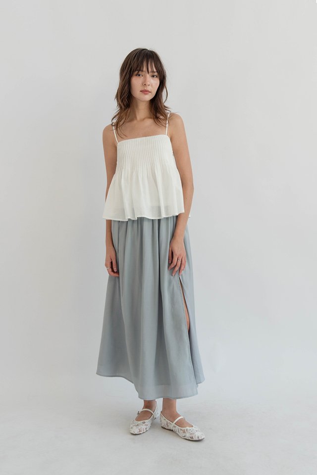 GILDA SLIT SKIRT BLUE