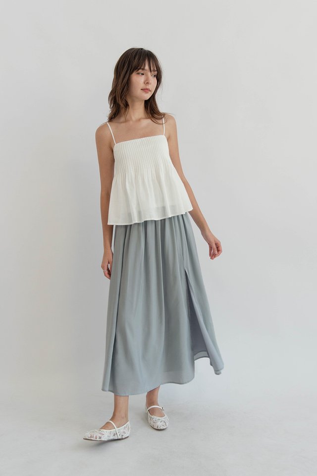 GILDA SLIT SKIRT BLUE