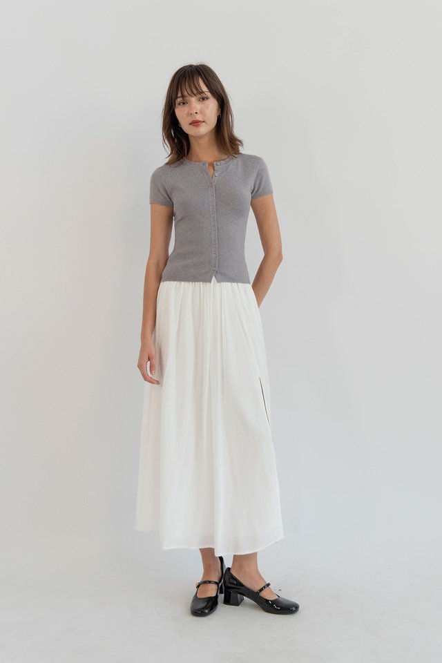 GILDA SLIT SKIRT WHITE