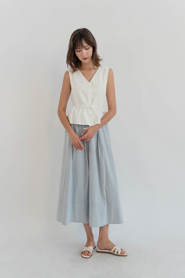 HERA COTTON PEPLUM TOP WHITE