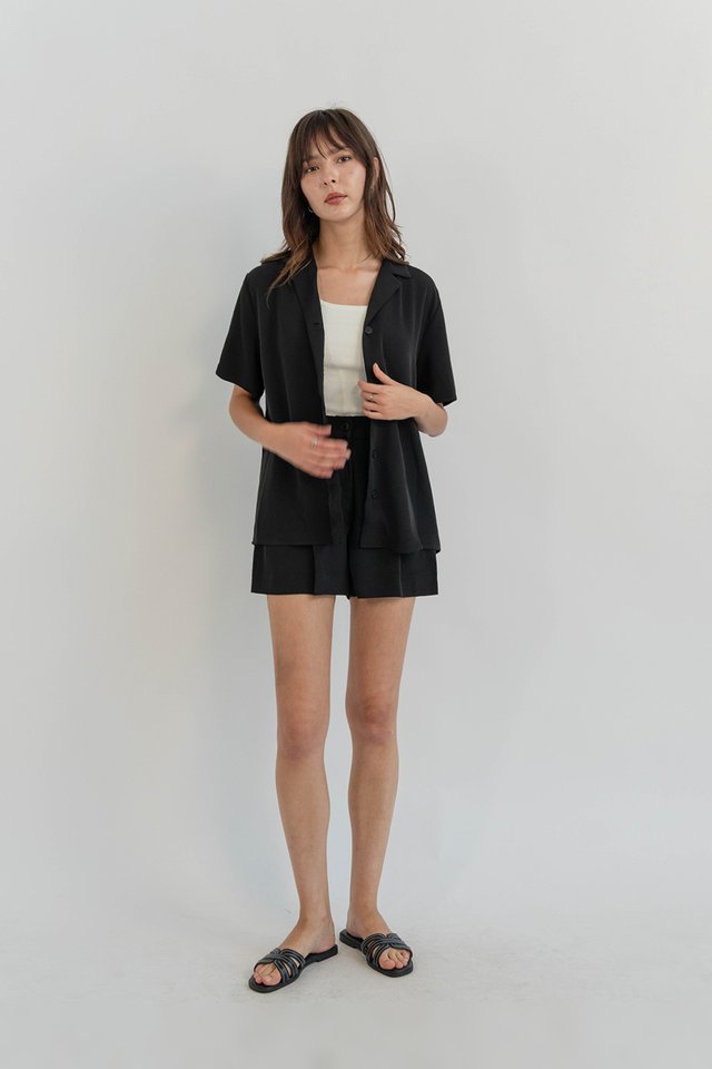 NOEL SHORT SLEEVE SHIRT BLACK