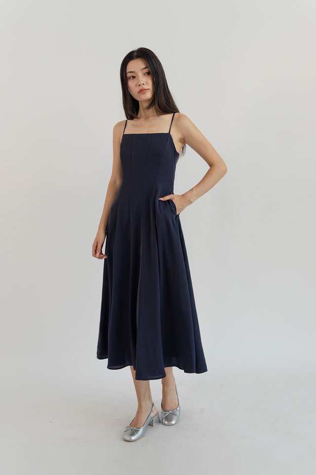 CLOVER PANEL DRESS INDIGO