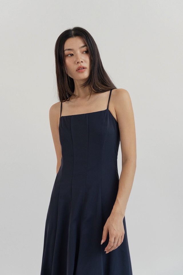 CLOVER PANEL DRESS INDIGO