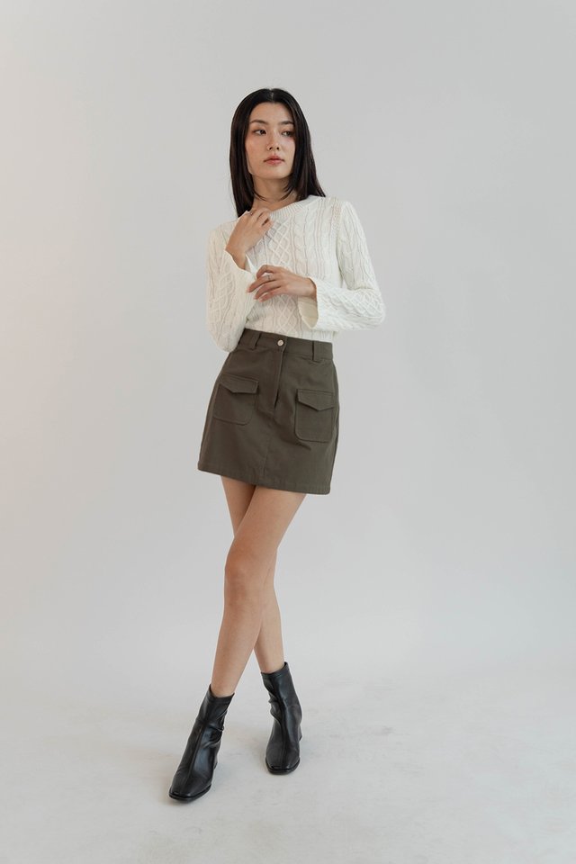 ELLIS CARGO SKORTS ARMY