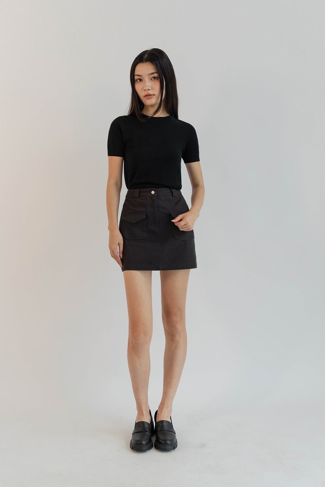 ELLIS CARGO SKORTS GUNMETAL