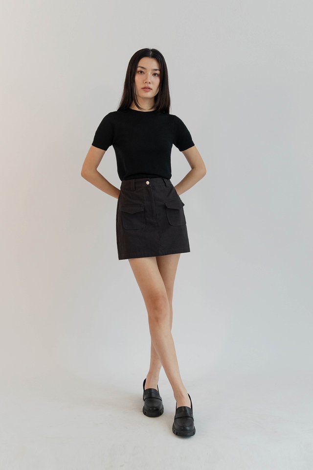 ELLIS CARGO SKORTS GUNMETAL