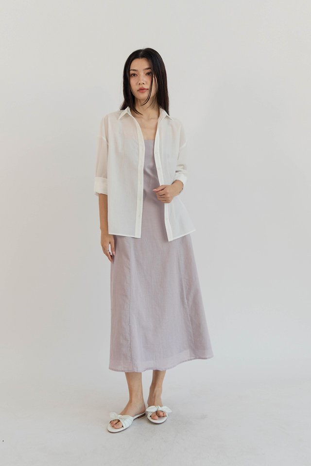 JULES SEMI SHEER SHIRT WHITE