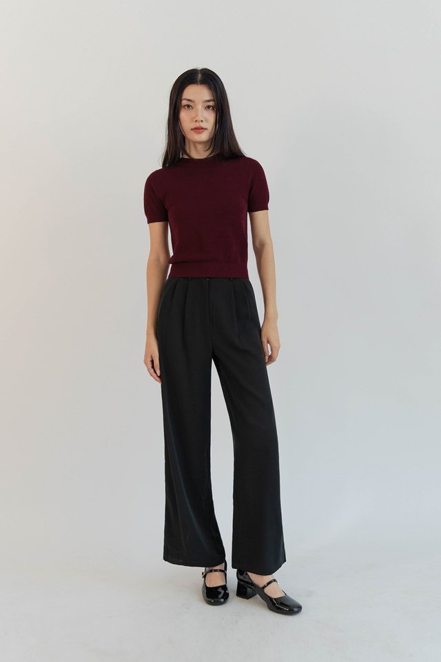 LANDON PALAZZO PANTS (REGULAR) BLACK