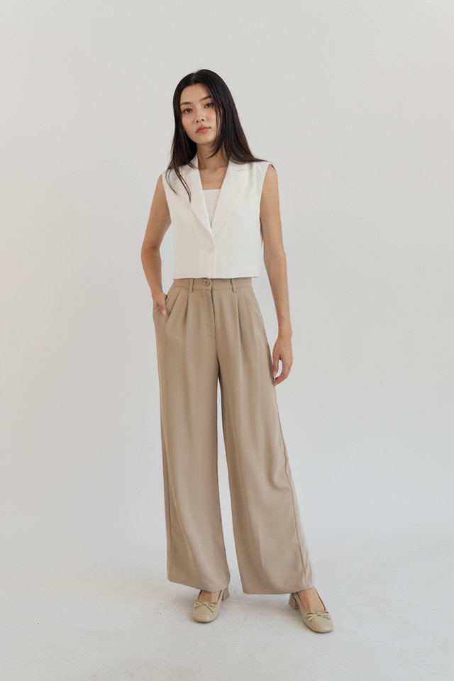 LANDON PALAZZO PANTS (REGULAR) CASHEW