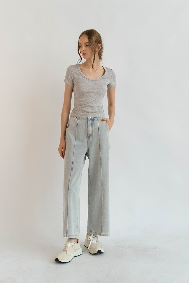 DRAKE PANEL JEANS (PETITE) LIGHT WASH