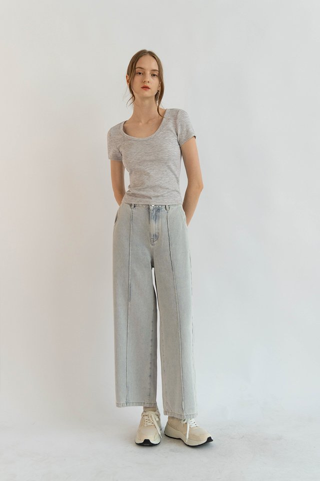 DRAKE PANEL JEANS (PETITE) LIGHT WASH