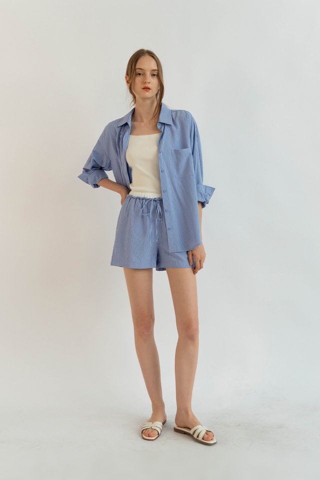 JETT DUO TONE WAISTBAND SHORTS DARK BLUE