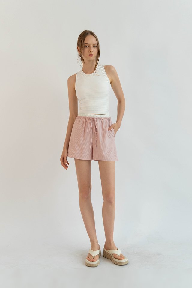 JETT DUO TONE WAISTBAND SHORTS PINK