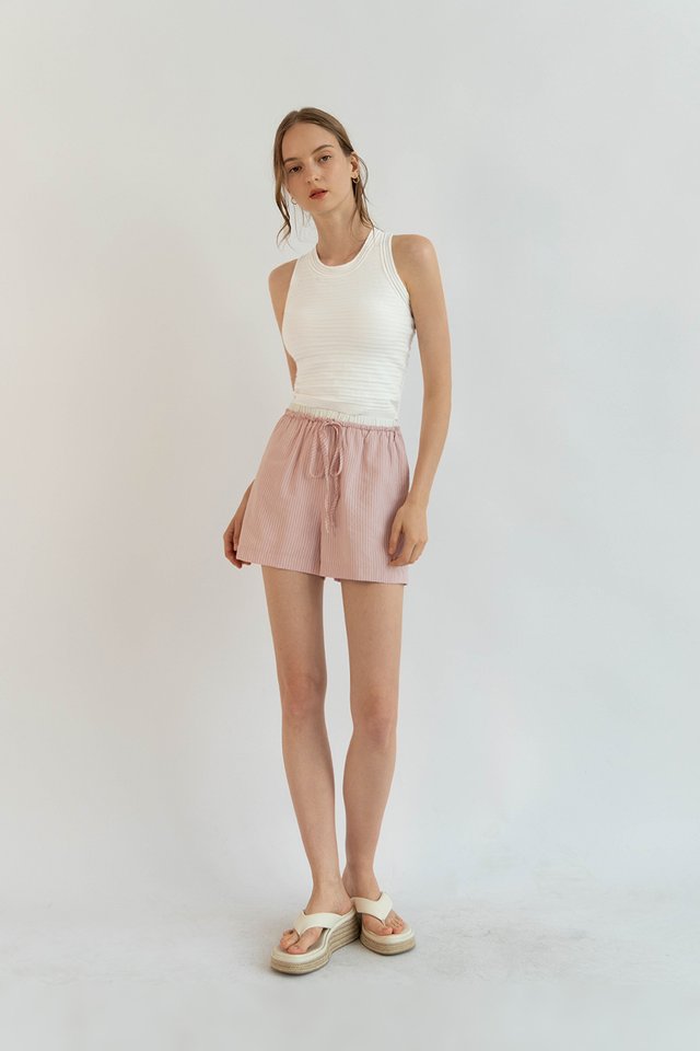 JETT DUO TONE WAISTBAND SHORTS PINK