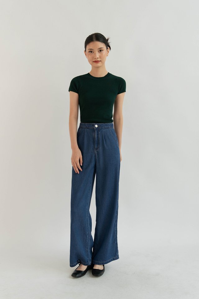 NARA FLARE DENIM PANTS (REGULAR) TRUE BLUE