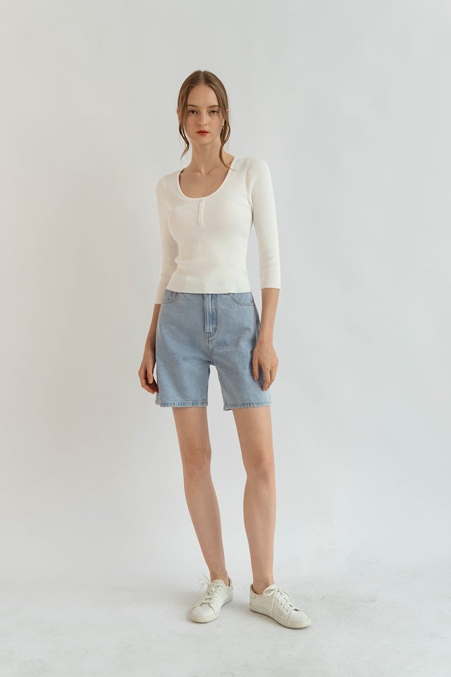 PHIL DENIM JORTS MIDWASH