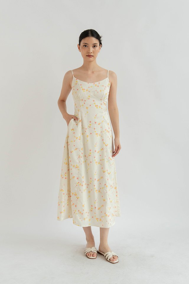 CHARLOTTE SWING DRESS ORANGE FLORAL