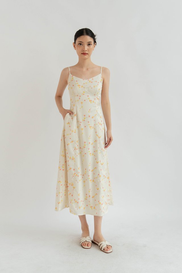 CHARLOTTE SWING DRESS ORANGE FLORAL