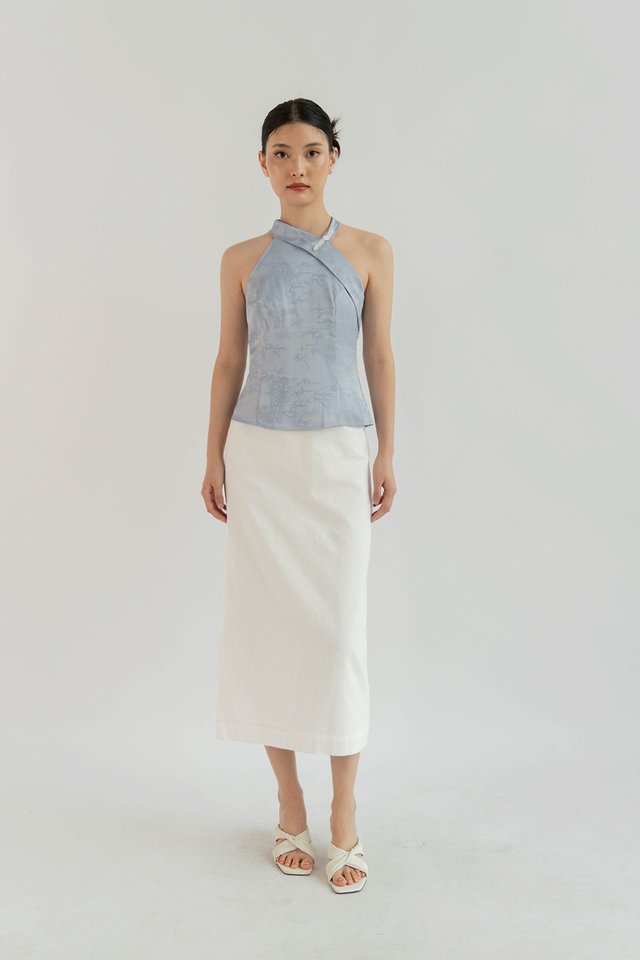 DAYNA LINEN SKIRT WHITE