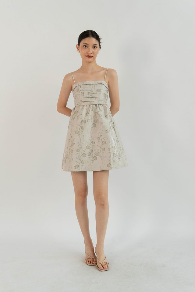 KAI PLEAT MINI DRESS IVORY