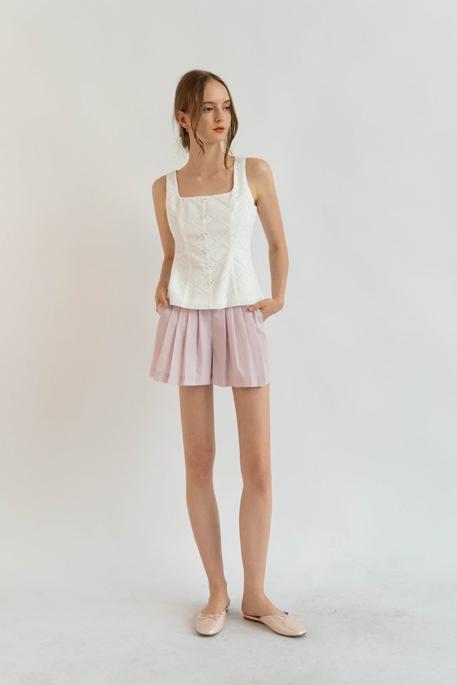 KARMEN PLEATED SHORTS PINK