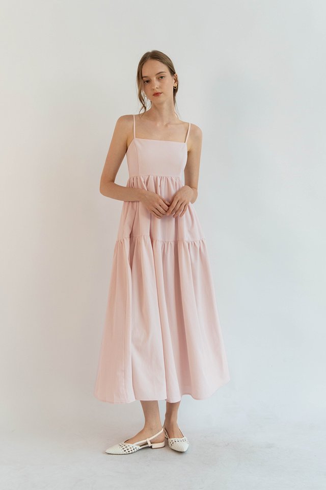 MAYBELLE TIER DRESS PINK