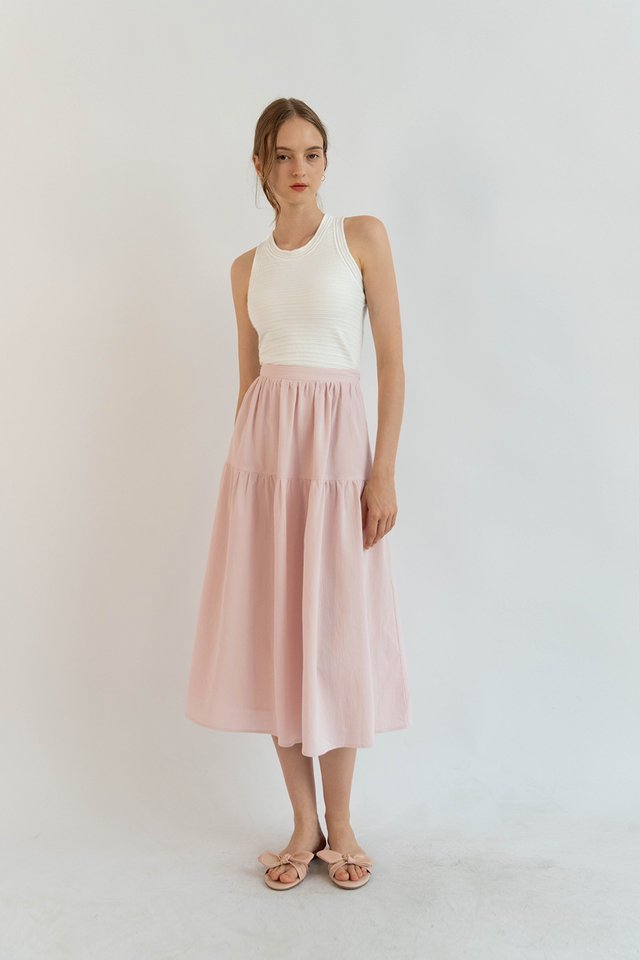 NYRA TEXTURED KNIT TANK TOP WHITE