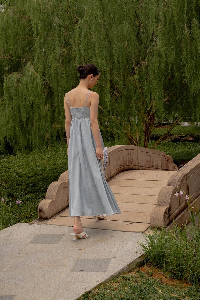 QIU BABYDOLL DRESS (PADDED) BLUE