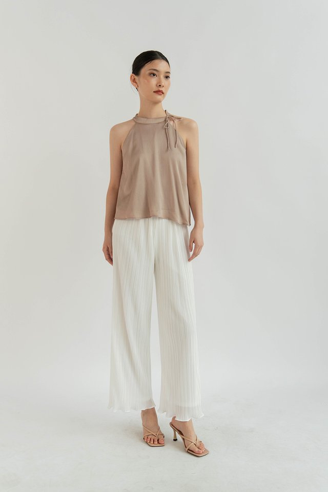 XUAN RIBBON TIE TENT TOP CHAMPAGNE