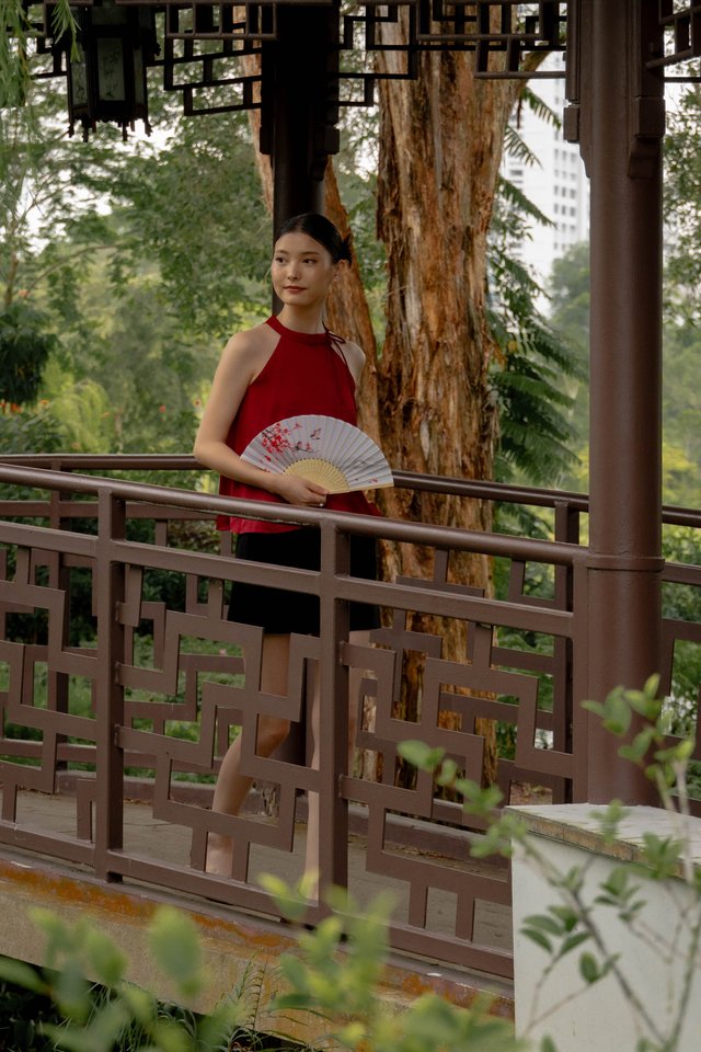 XUAN RIBBON TIE TENT TOP WINE