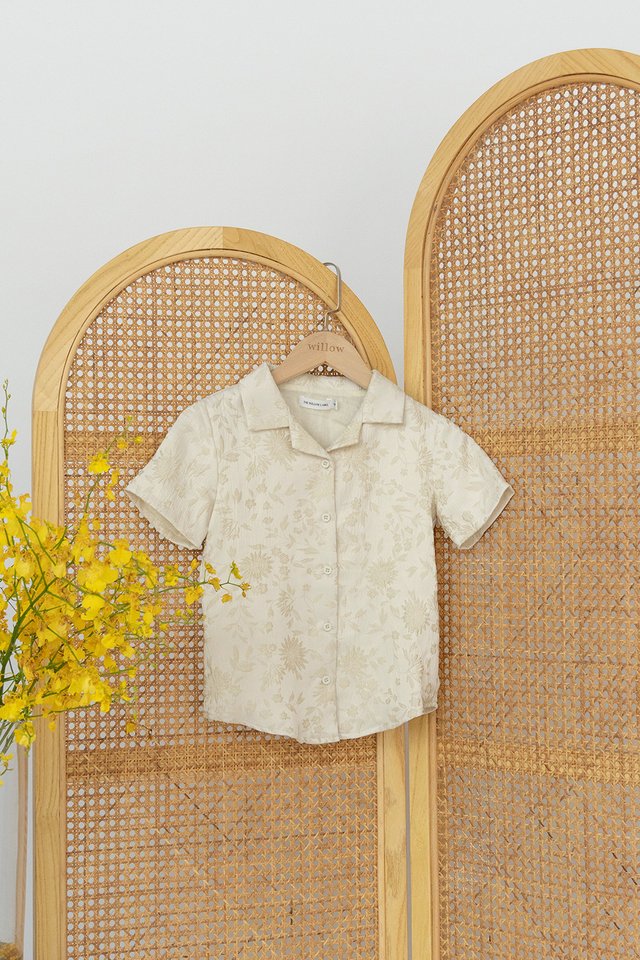 BAI BROCADE MINI BOY SHIRT GOLD