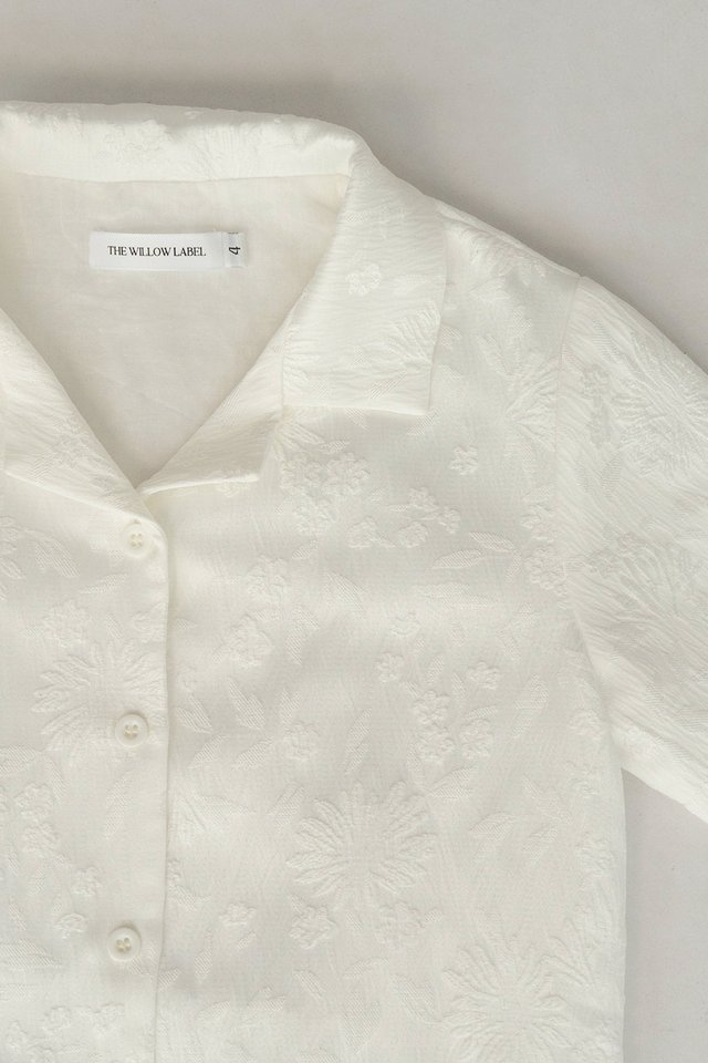 BAI BROCADE MINI BOY SHIRT PEARL