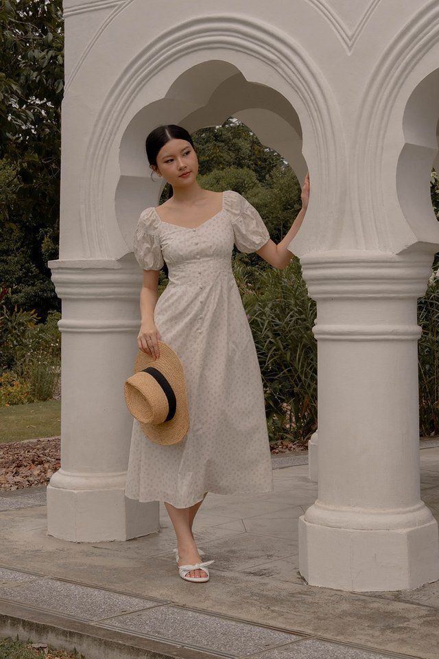 CATHERINE SWEETHEART FLORAL DRESS LILAC