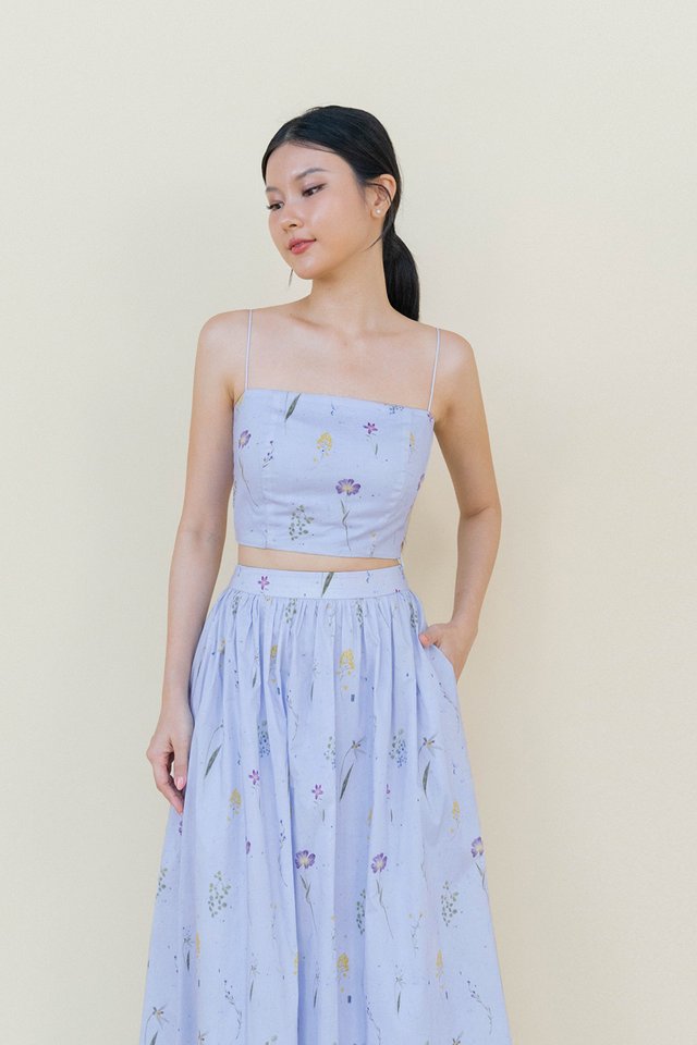 FRANCES FLORAL CAMISOLE PADDED TOP BLUEBELL